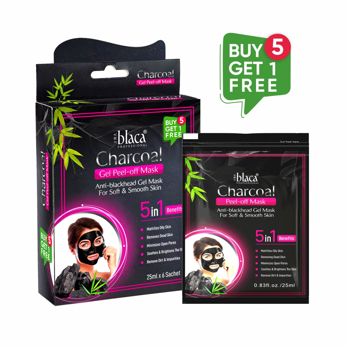 Charcoal Peel-Off Mask (Buy 1 get 1 free)